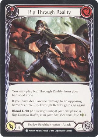 Rip Through Reality Red MON180 Common 1st Edition Rip Through Reality Red MON180 Common 1st Edition