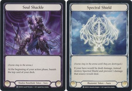 Soul Shackle Spectral Shield MON186 MON104 Token 1st Edition Soul Shackle Spectral Shield MON186 MON104 Token 1st Edition