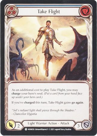 Take Flight Blue MON056 Common 1st Edition Take Flight Blue MON056 Common 1st Edition