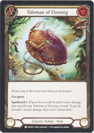 Talisman of Dousing MON302 Common 1st Edition Monarch 1st Edition Singles Talisman of Dousing MON302 Common 1st Edition Monarch 1st Edition Singles
