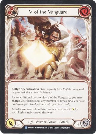 V of the Vanguard MON035 Rare 1st Edition V of the Vanguard MON035 Rare 1st Edition