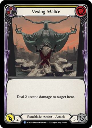 Vexing Malice Yellow MON233 Rare 1st Edition Vexing Malice Yellow MON233 Rare 1st Edition
