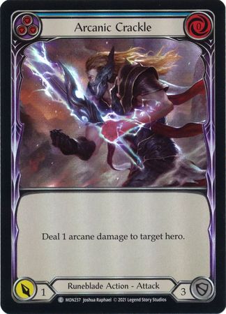 Arcanic Crackle Blue MON237 Common Rainbow Foil 1st Edition Arcanic Crackle Blue MON237 Common Rainbow Foil 1st Edition