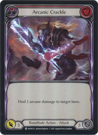 Arcanic Crackle Red MON235 Common Rainbow Foil 1st Edition Arcanic Crackle Red MON235 Common Rainbow Foil 1st Edition