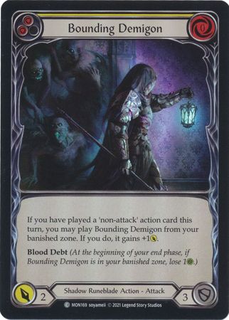 Bounding Demigon Yellow MON169 Common Rainbow Foil 1st Edition Bounding Demigon Yellow MON169 Common Rainbow Foil 1st Edition