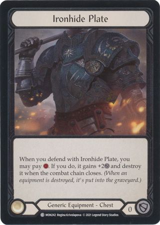 Ironhide Plate MON242 Common Cold Foil 1st Edition Ironhide Plate MON242 Common Cold Foil 1st Edition