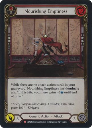 Nourishing Emptiness MON246 Majestic Rainbow Foil 1st Edition Nourishing Emptiness MON246 Majestic Rainbow Foil 1st Edition