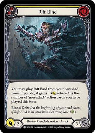 Rift Bind Yellow MON175 Common Rainbow Foil 1st Edition Rift Bind Yellow MON175 Common Rainbow Foil 1st Edition