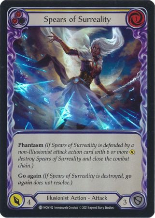 Spears of Surreality Yellow MON102 Common Rainbow Foil 1st Edition Spears of Surreality Yellow MON102 Common Rainbow Foil 1st Edition