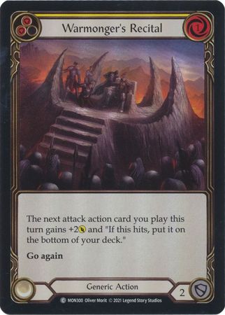 Warmongers Recital Yellow MON300 Common Rainbow Foil 1st Edition Monarch 1st Edition Foil Singles Warmongers Recital Yellow MON300 Common Rainbow Foil 1st Edition Monarch 1st Edition Foil Singles
