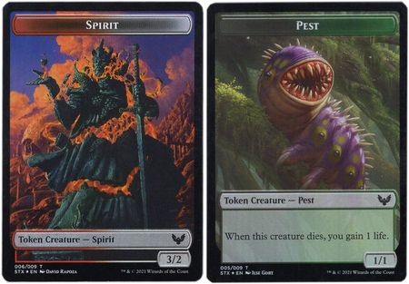 Spirit Token 006 009 Pest Token 005 009 Foil STX Strixhaven School of Mages Foil Singles Spirit Token 006 009 Pest Token 005 009 Foil STX Strixhaven School of Mages Foil Singles