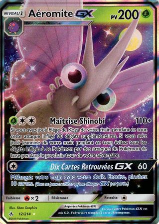 Aeromite GX Venomoth 12 214 Ultra Rare Unbroken Bonds French All French Pokemon Singles Aeromite GX Venomoth 12 214 Ultra Rare Unbroken Bonds French All French Pokemon Singles
