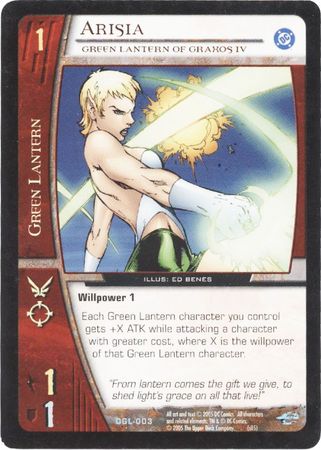 Arisia Green Lantern of Graxos IV DGL 003 Uncommon Vs System DC Green Lantern Arisia Green Lantern of Graxos IV DGL 003 Uncommon Vs System DC Green Lantern