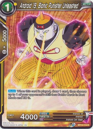 Android 19 Bionic Punisher Unleashed BT13 114 Rare UW Series 4 Supreme Rivalry Singles Android 19 Bionic Punisher Unleashed BT13 114 Rare UW Series 4 Supreme Rivalry Singles