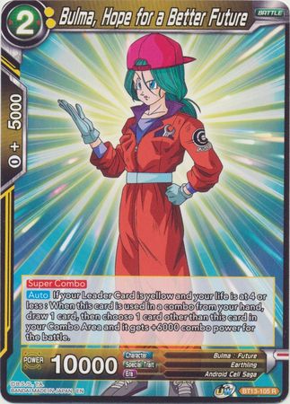 Bulma Hope for a Better Future BT13 105 Rare UW Series 4 Supreme Rivalry Singles Bulma Hope for a Better Future BT13 105 Rare UW Series 4 Supreme Rivalry Singles