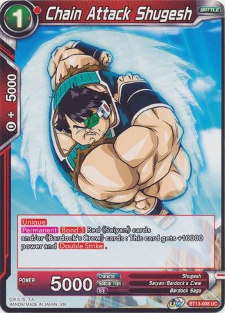 Chain Attack Shugesh BT13 008 Uncommon UW Series 4 Supreme Rivalry Singles Chain Attack Shugesh BT13 008 Uncommon UW Series 4 Supreme Rivalry Singles