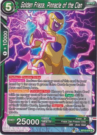 Golden Frieza Pinnacle of the Clan BT13 076 Rare Golden Frieza Pinnacle of the Clan BT13 076 Rare