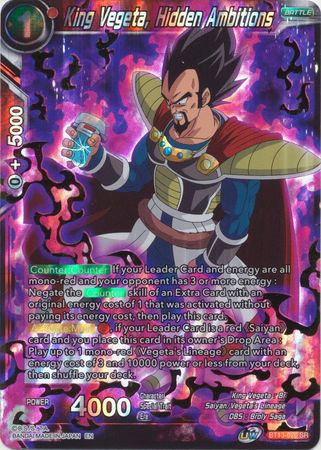 King Vegeta Hidden Ambitions BT13 020 Super Rare UW Series 4 Supreme Rivalry Singles King Vegeta Hidden Ambitions BT13 020 Super Rare UW Series 4 Supreme Rivalry Singles