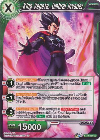 King Vegeta Umbral Invader BT13 064 Uncommon UW Series 4 Supreme Rivalry Singles King Vegeta Umbral Invader BT13 064 Uncommon UW Series 4 Supreme Rivalry Singles
