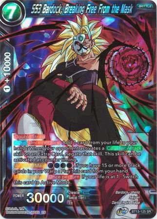 SS3 Bardock Breaking Free From the Mask BT13 125 Super Rare UW Series 4 Supreme Rivalry Singles SS3 Bardock Breaking Free From the Mask BT13 125 Super Rare UW Series 4 Supreme Rivalry Singles
