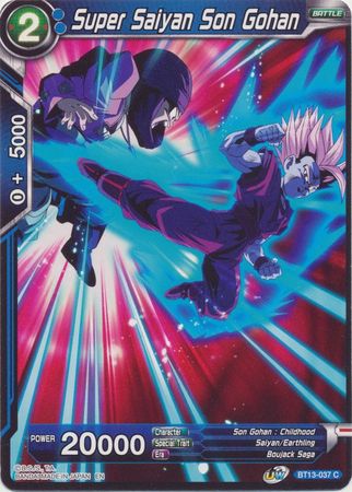 Super Saiyan Son Gohan BT13 037 Common UW Series 4 Supreme Rivalry Singles Super Saiyan Son Gohan BT13 037 Common UW Series 4 Supreme Rivalry Singles