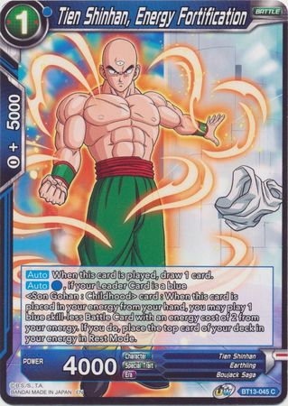 Tien Shinhan Energy Fortification BT13 045 Common UW Series 4 Supreme Rivalry Singles Tien Shinhan Energy Fortification BT13 045 Common UW Series 4 Supreme Rivalry Singles
