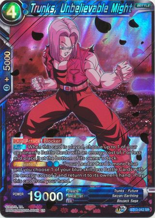 Trunks Unbelievable Might BT13 042 Super Rare UW Series 4 Supreme Rivalry Singles Trunks Unbelievable Might BT13 042 Super Rare UW Series 4 Supreme Rivalry Singles