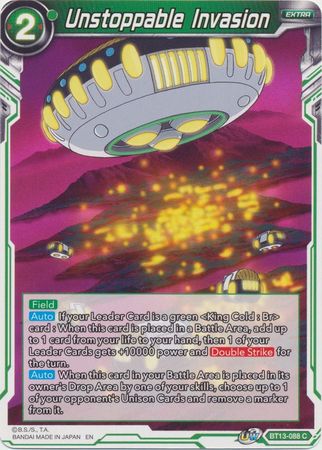 Unstoppable Invasion BT13 088 Common UW Series 4 Supreme Rivalry Singles Unstoppable Invasion BT13 088 Common UW Series 4 Supreme Rivalry Singles