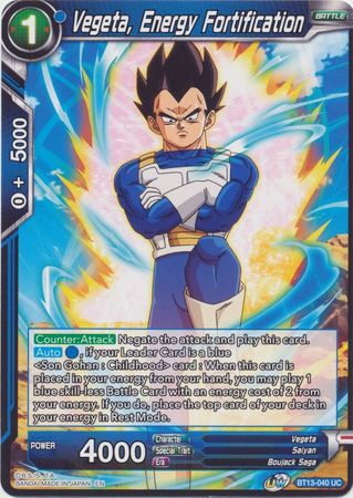 Vegeta Energy Fortification BT13 040 Uncommon UW Series 4 Supreme Rivalry Singles Vegeta Energy Fortification BT13 040 Uncommon UW Series 4 Supreme Rivalry Singles