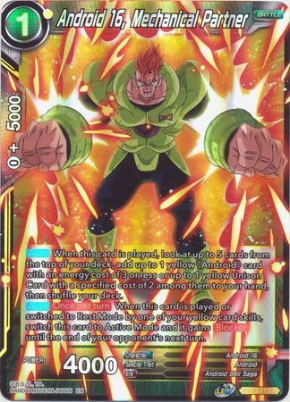 Android 16 Mechanical Partner BT13 113 Rare Foil UW Series 4 Supreme Rivalry Foil Singles Android 16 Mechanical Partner BT13 113 Rare Foil UW Series 4 Supreme Rivalry Foil Singles