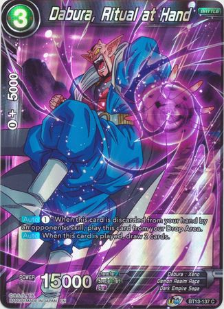 Dabura Ritual at Hand BT13 137 Common Foil Dabura Ritual at Hand BT13 137 Common Foil
