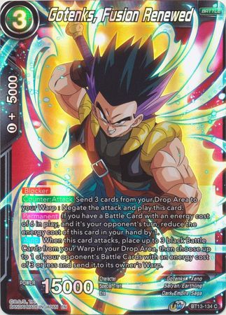 Gotenks Fusion Renewed BT13 134 Common Foil UW Series 4 Supreme Rivalry Foil Singles Gotenks Fusion Renewed BT13 134 Common Foil UW Series 4 Supreme Rivalry Foil Singles