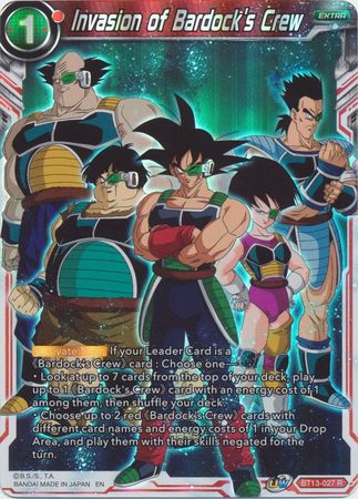 Invasion of Bardock s Crew BT13 027 Rare Foil Invasion of Bardock s Crew BT13 027 Rare Foil
