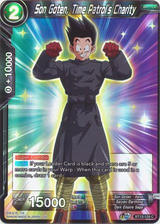 Son Goten Time Patrol s Charity BT13 129 Common Foil Son Goten Time Patrol s Charity BT13 129 Common Foil