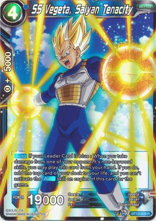 SS Vegeta Saiyan Tenacity BT13 039 Rare Foil UW Series 4 Supreme Rivalry Foil Singles SS Vegeta Saiyan Tenacity BT13 039 Rare Foil UW Series 4 Supreme Rivalry Foil Singles
