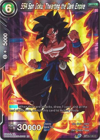 SS4 Son Goku Thwarting the Dark Empire BT13 126 Common Foil SS4 Son Goku Thwarting the Dark Empire BT13 126 Common Foil