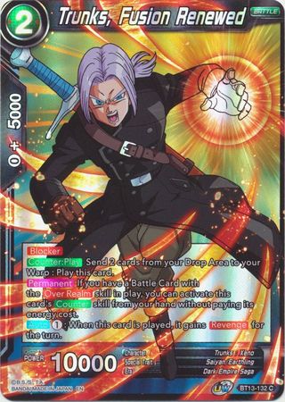Trunks Fusion Renewed BT13 132 Common Foil UW Series 4 Supreme Rivalry Foil Singles Trunks Fusion Renewed BT13 132 Common Foil UW Series 4 Supreme Rivalry Foil Singles