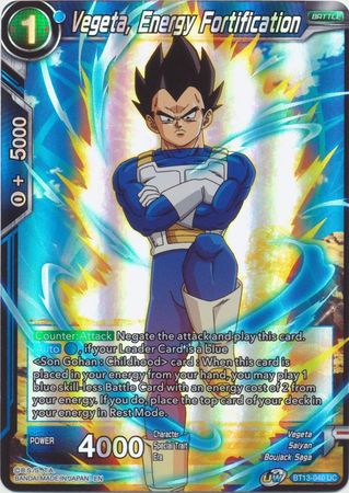 Vegeta Energy Fortification BT13 040 Uncommon Foil UW Series 4 Supreme Rivalry Foil Singles Vegeta Energy Fortification BT13 040 Uncommon Foil UW Series 4 Supreme Rivalry Foil Singles
