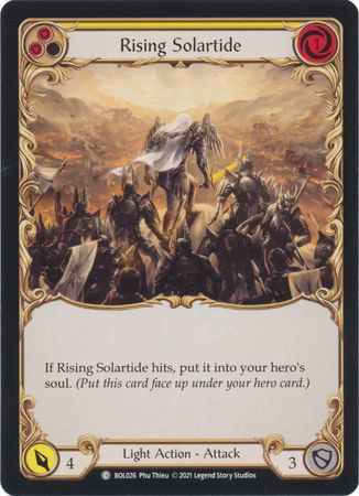 Rising Solartide Yellow BOL026 Common 1st Edition Monarch Boltyn Blitz Deck Rising Solartide Yellow BOL026 Common 1st Edition Monarch Boltyn Blitz Deck