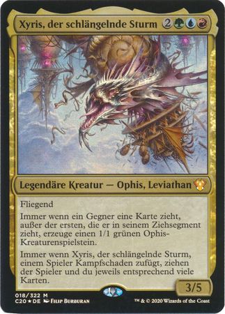 Xyris der schlangelnde Sturm Xyris the Writhing Storm 018 322 Foil German 