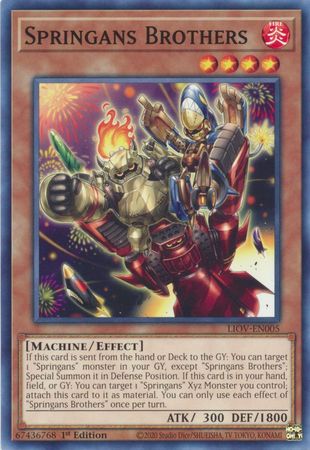 Springans Brothers LIOV EN005 Common 1st Edition Lightning Overdrive LIOV 1st Edition Singles Springans Brothers LIOV EN005 Common 1st Edition Lightning Overdrive LIOV 1st Edition Singles