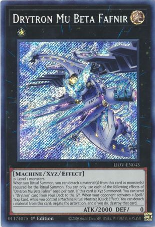 Drytron Mu Beta Fafnir LIOV EN043 Secret Rare 1st Edition Lightning Overdrive LIOV 1st Edition Singles Drytron Mu Beta Fafnir LIOV EN043 Secret Rare 1st Edition Lightning Overdrive LIOV 1st Edition Singles
