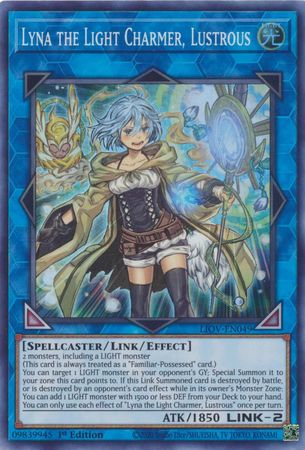 Lyna the Light Charmer Lustrous LIOV EN049 Super Rare 1st Edition Lyna the Light Charmer Lustrous LIOV EN049 Super Rare 1st Edition