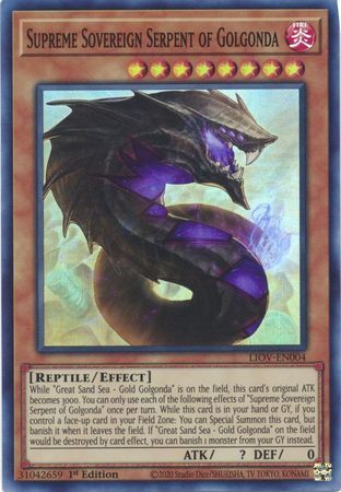Supreme Sovereign Serpent of Golgonda LIOV EN004 Super Rare 1st Edition Supreme Sovereign Serpent of Golgonda LIOV EN004 Super Rare 1st Edition