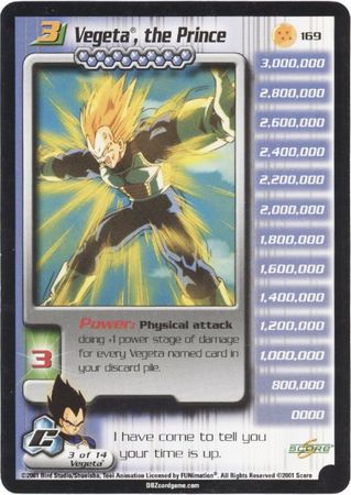 Vegeta the Prince 169 Limited Edition Vegeta the Prince 169 Limited Edition
