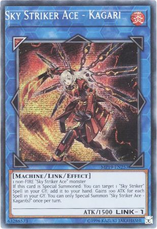Sky Striker Ace Kagari MP19 EN257 Prismatic Rare Off Center Name Misprint 21458 Yu Gi Oh 2019 Mega Tins Gold Sarcophagus Tin Mega Pack Unlimited Singles Sky Striker Ace Kagari MP19 EN257 Prismatic Rare Off Center Name Misprint 21458 Yu Gi Oh 2019 Mega Tins Gold Sarcophagus Tin Mega Pack Unlimited Singles