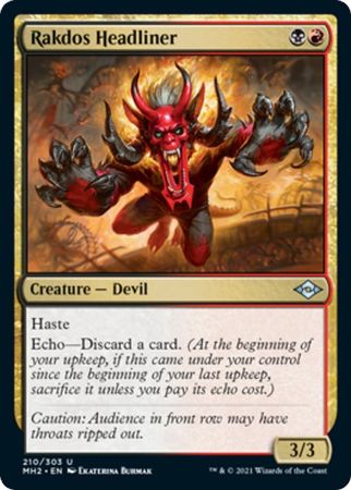 Rakdos Headliner 210 303 Modern Horizons 2 Singles Rakdos Headliner 210 303 Modern Horizons 2 Singles