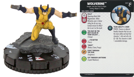 Wolverine 001 Common X Men Rise and Fall Marvel Heroclix Wolverine 001 Common X Men Rise and Fall Marvel Heroclix