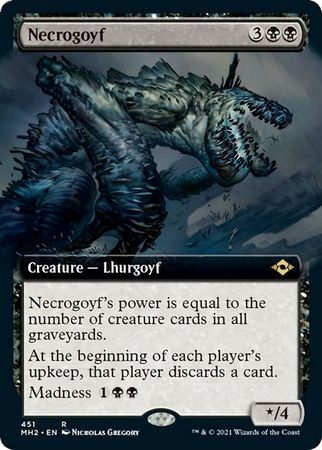 Necrogoyf 451 Extended Art Modern Horizons 2 Collector Booster Singles Necrogoyf 451 Extended Art Modern Horizons 2 Collector Booster Singles