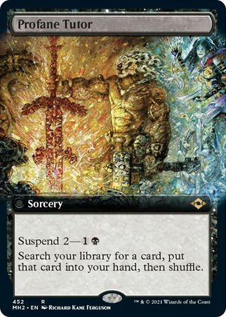 Profane Tutor 452 Extended Art Modern Horizons 2 Collector Booster Singles Profane Tutor 452 Extended Art Modern Horizons 2 Collector Booster Singles